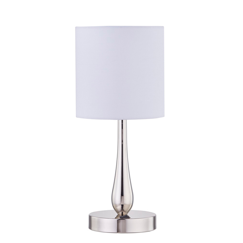Tischlampe mit poliertem Nickel und A on/Off Rocker Switch in Guestroom