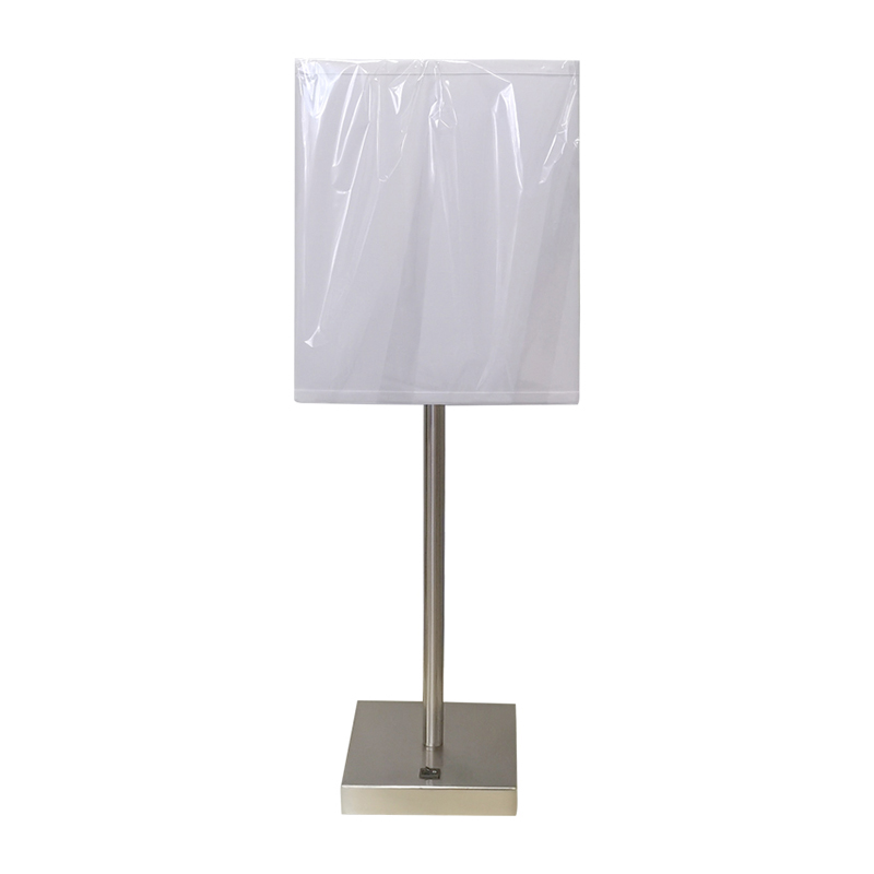 Einfacher Stil gebürsteter Nickel -Finish -Tischlamp