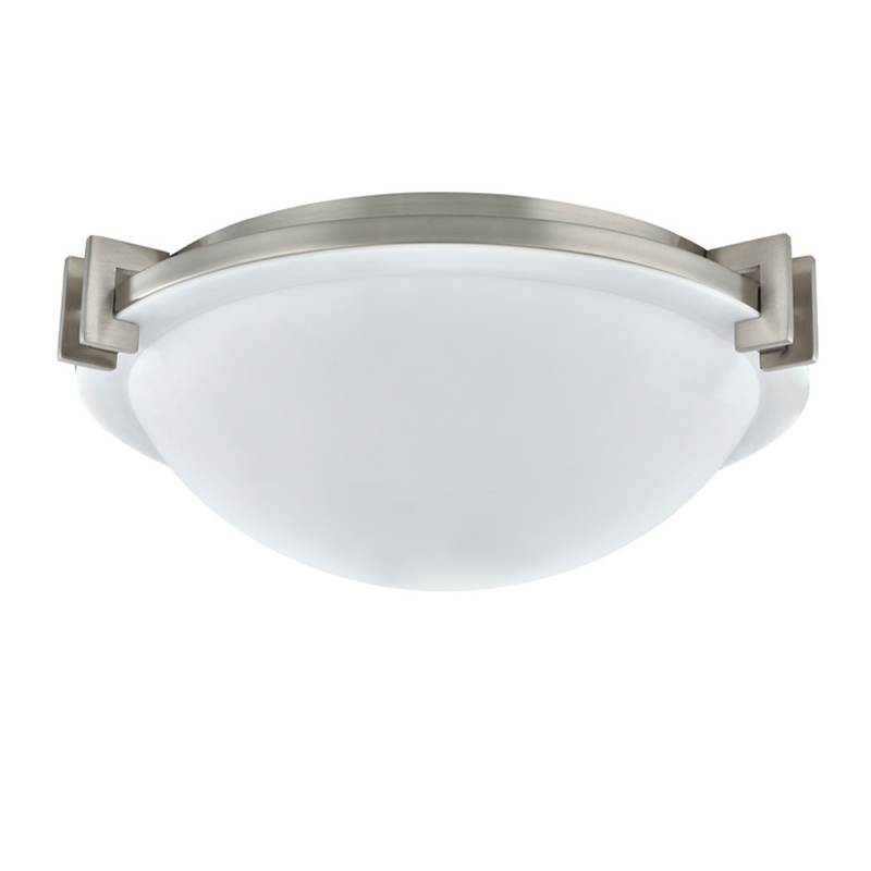 StayBridge Suites Hotel Deckenlampe mit gebürstetem Nickel -Finish im Gästezimmer