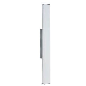 Hospitality Hotel Eitelkeit Lichtwandleuchten mit flachem grauem Finish und gefrostetem weißem Acrylschatten im Hotel typisches Gastbad